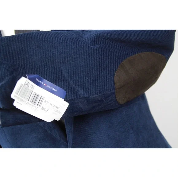 Tommy Hilfiger Mens Modern Fit Blue Corduroy Sportcoat Blazer Jacket 40R E05683